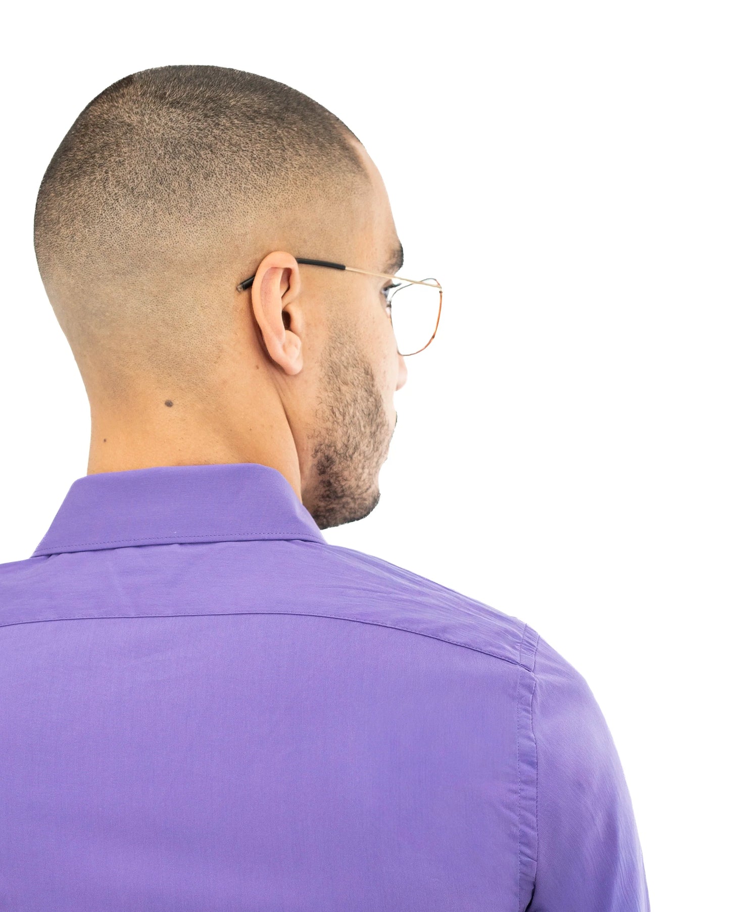 Purple Stretch Slim-Fit Dress Shirt