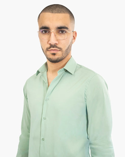 Sage Stretch Slim-Fit Dress Shirt