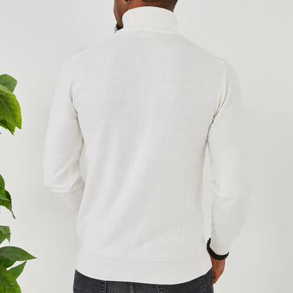 White Long Sleeve Turtleneck