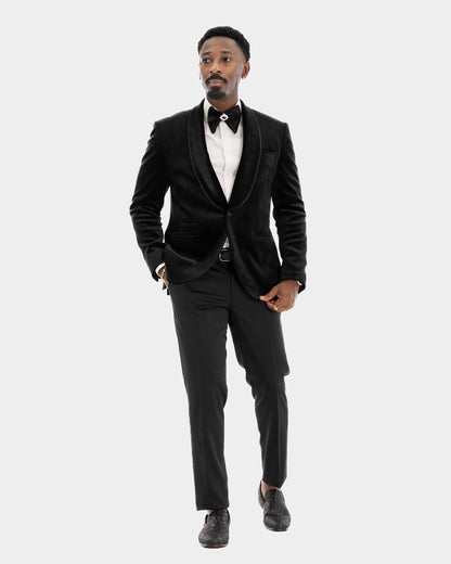 Amari | Velvet 3-Piece Tailored-Fit Tuxedo