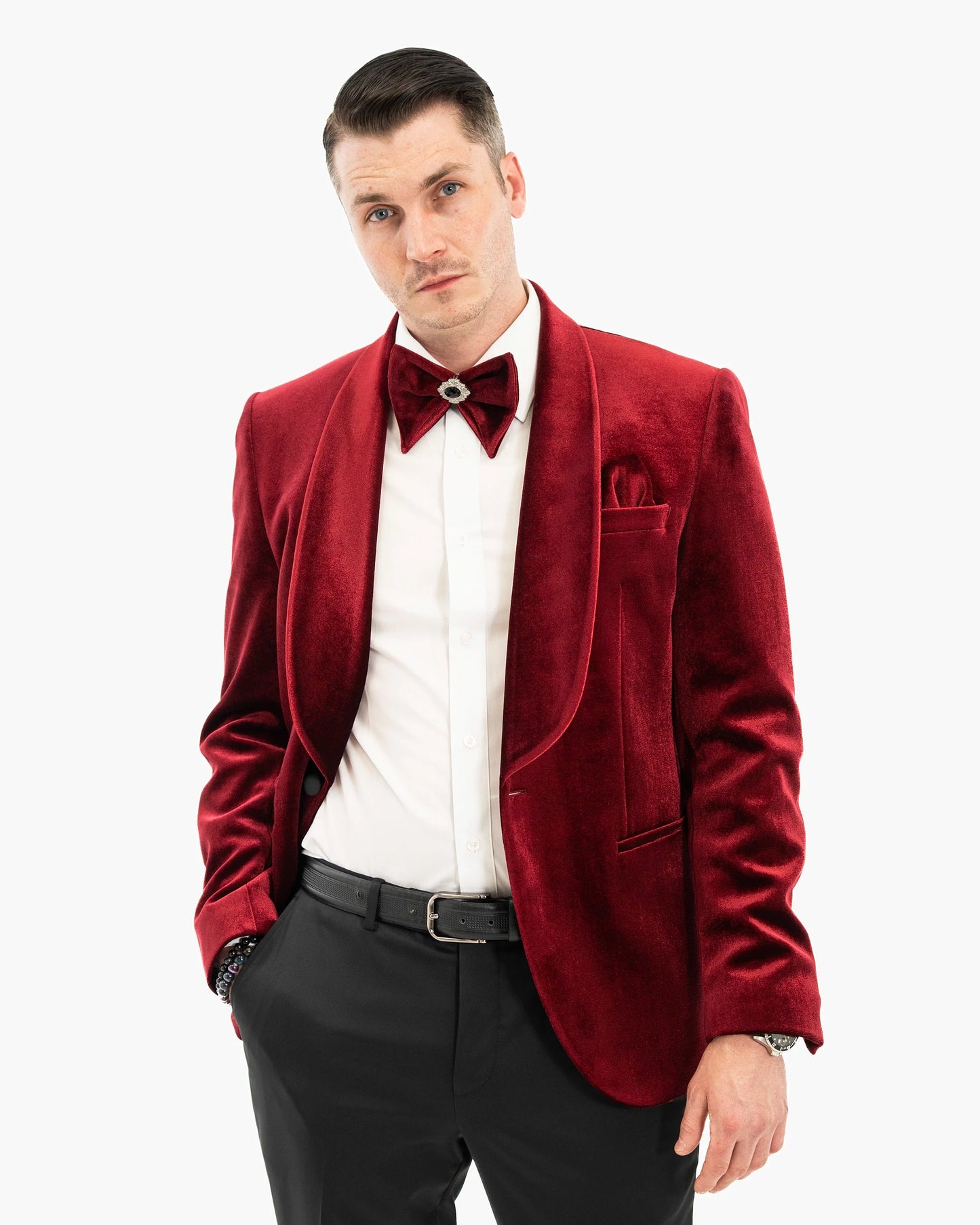 Amari | Velvet 3-Piece Tailored-Fit Tuxedo