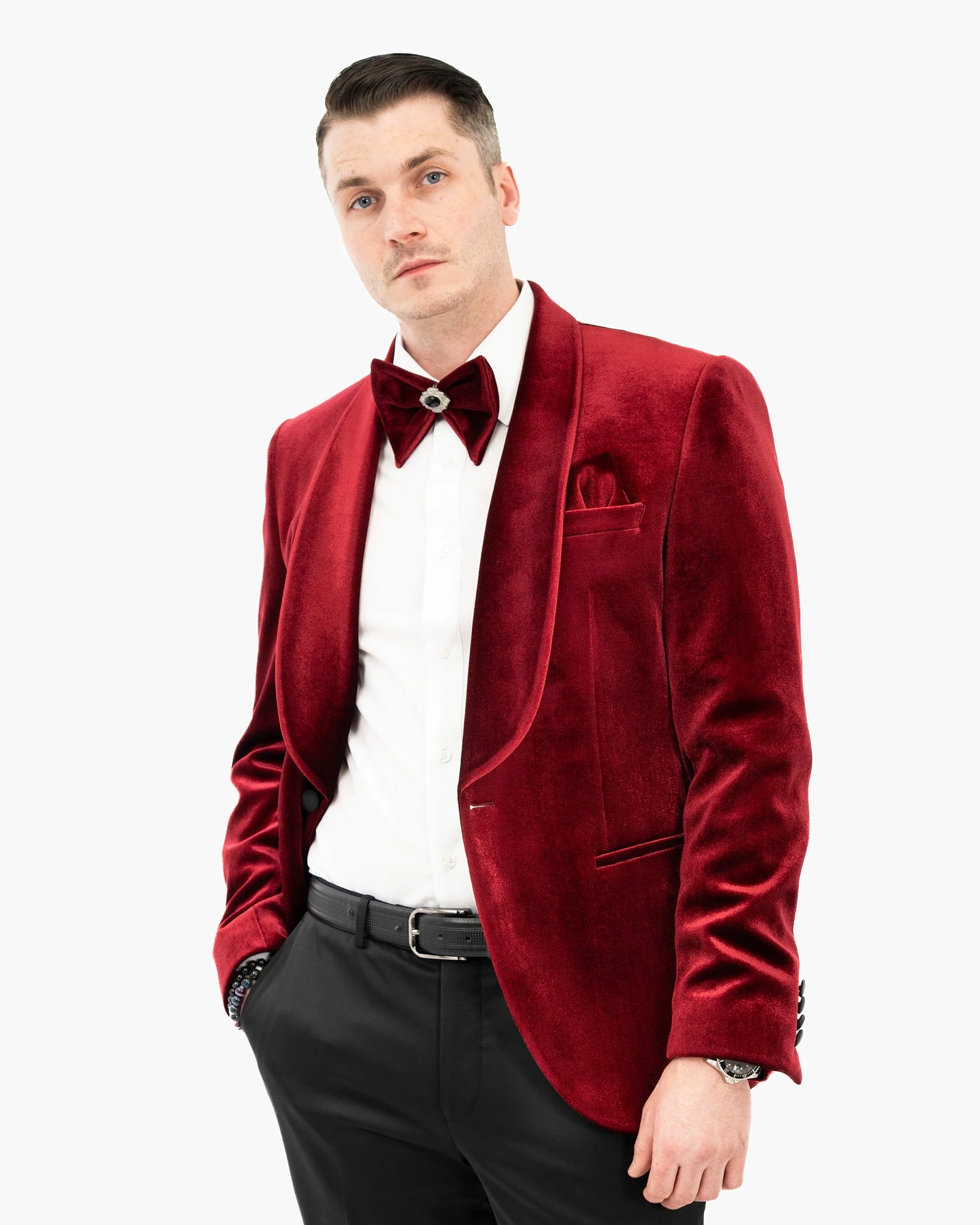 Amari | Velvet 3-Piece Tailored-Fit Tuxedo