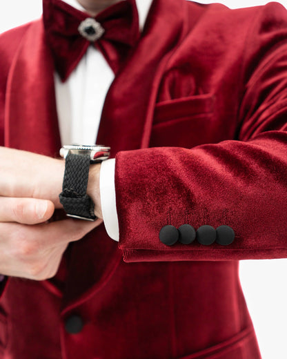 Amari | Velvet 3-Piece Tailored-Fit Tuxedo
