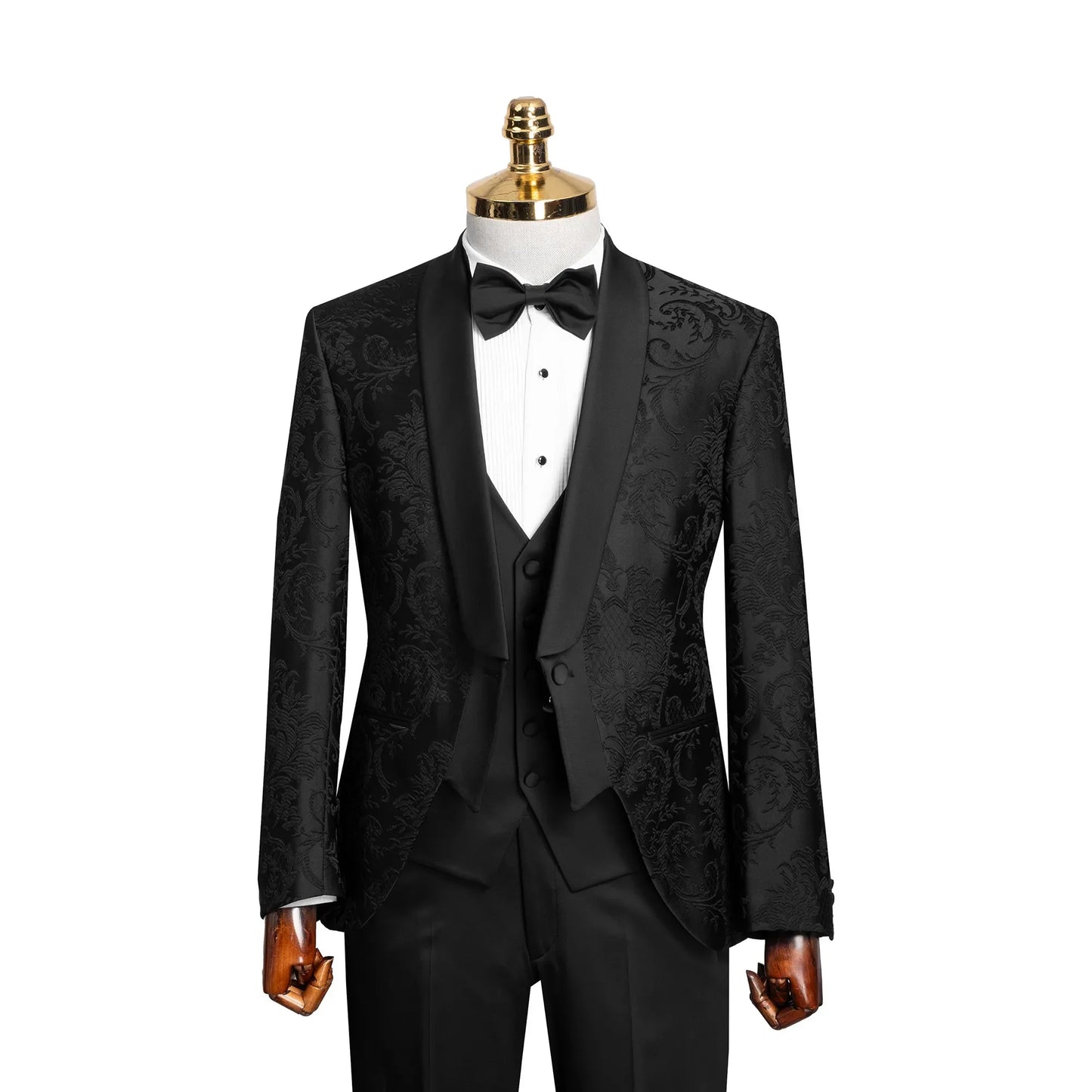Black Regent 3-Piece Tailored-Fit Tuxedo