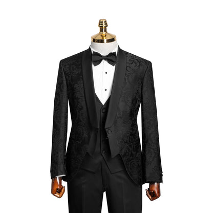 Black Regent 3-Piece Tailored-Fit Tuxedo