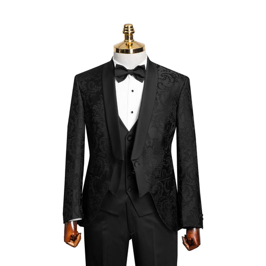 Black Regent 3-Piece Tailored-Fit Tuxedo