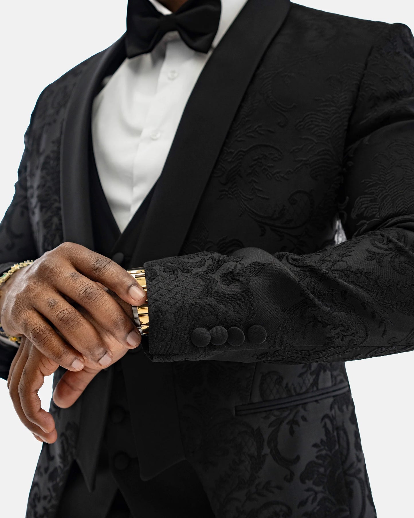 Black Regent 3-Piece Tailored-Fit Tuxedo