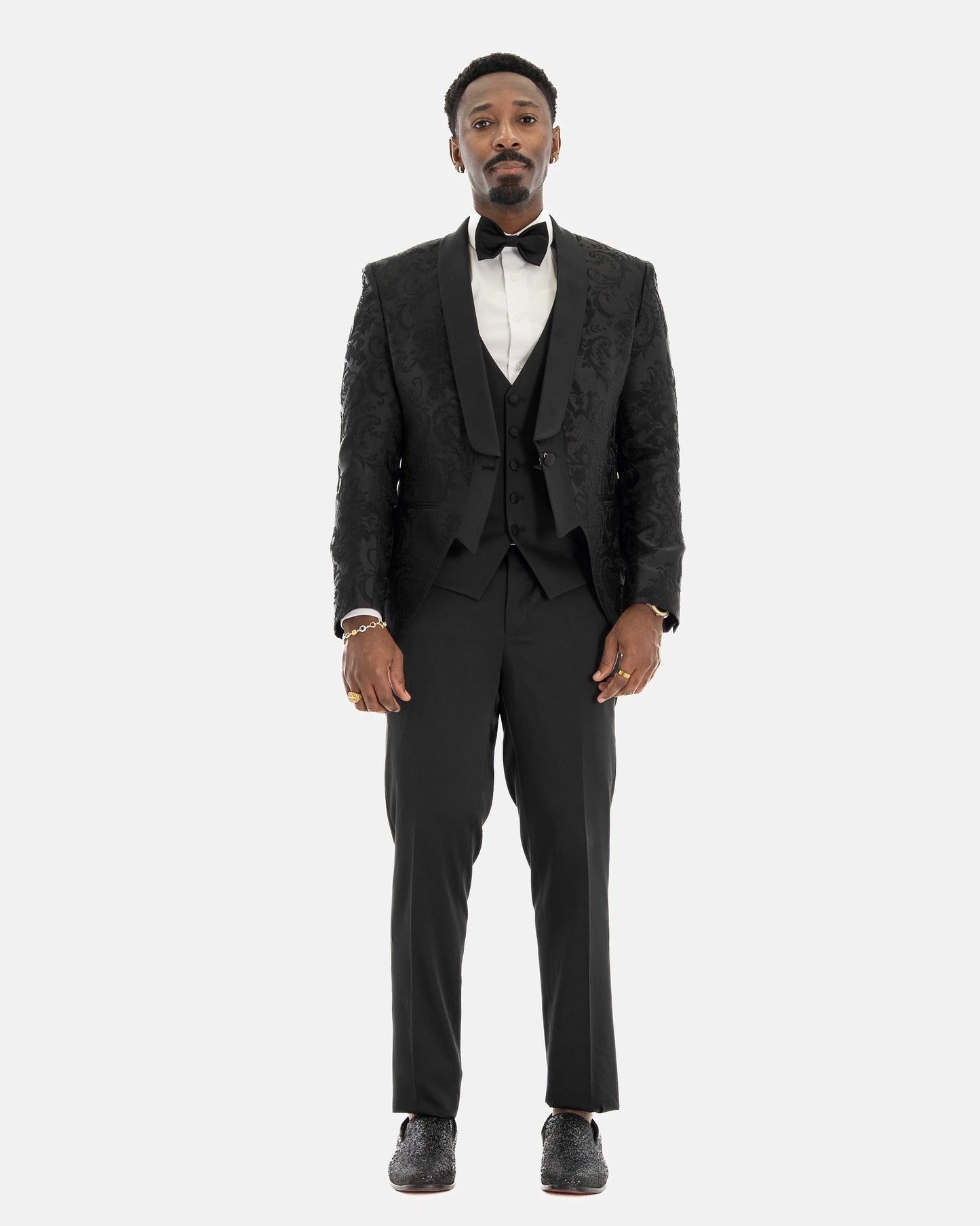 Black Regent 3-Piece Tailored-Fit Tuxedo