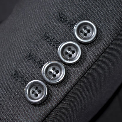 Luther Black 2-Piece Tailored-Fit Suit - Cuffs