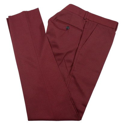 Men's Burgundy Red Slim-Fit Tuxedo With Dual Lapels