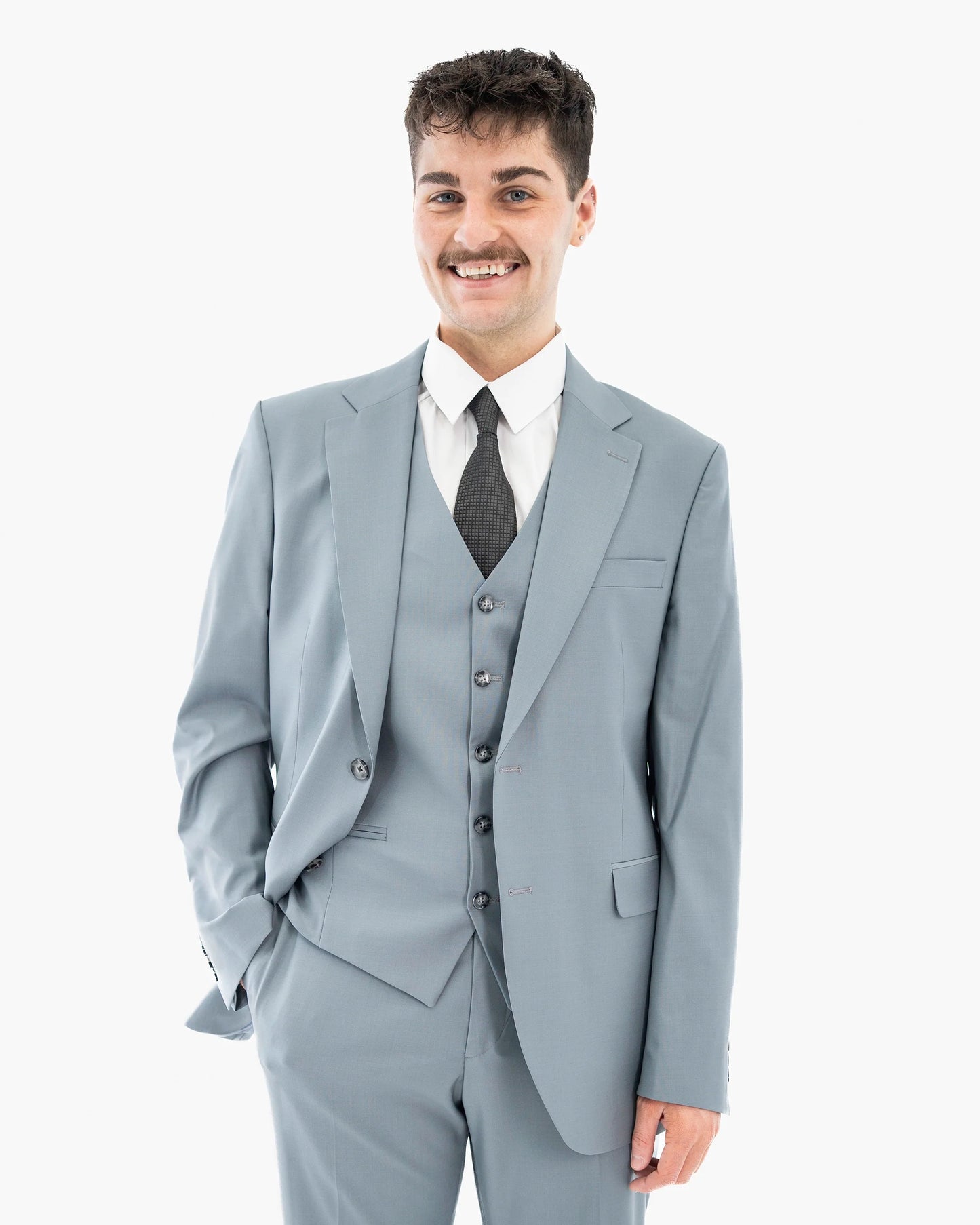 Hugo | Ash Gray 3-Piece Tailored-Fit Suit