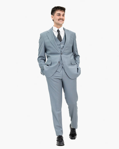 Hugo | Ash Gray 3-Piece Tailored-Fit Suit