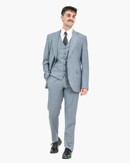 Hugo | Ash Gray 3-Piece Tailored-Fit Suit