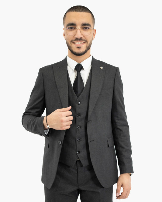 Hugo | Charcoal 3-Piece Tailored-Fit Suit