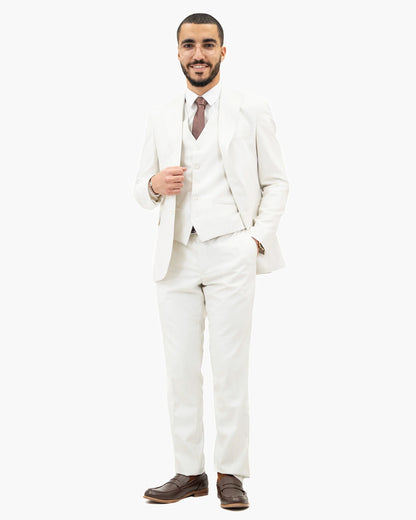 Hugo | Natural 3-Piece Tailored-Fit Suit