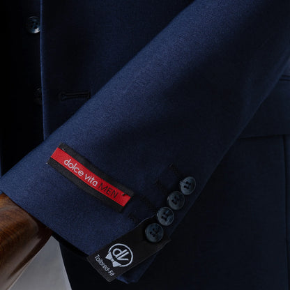 Calvin | Navy Blue 3-Piece Tailored-Fit Suit