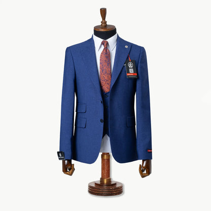 Calvin | Royal Blue 3-Piece Tailored-Fit Suit