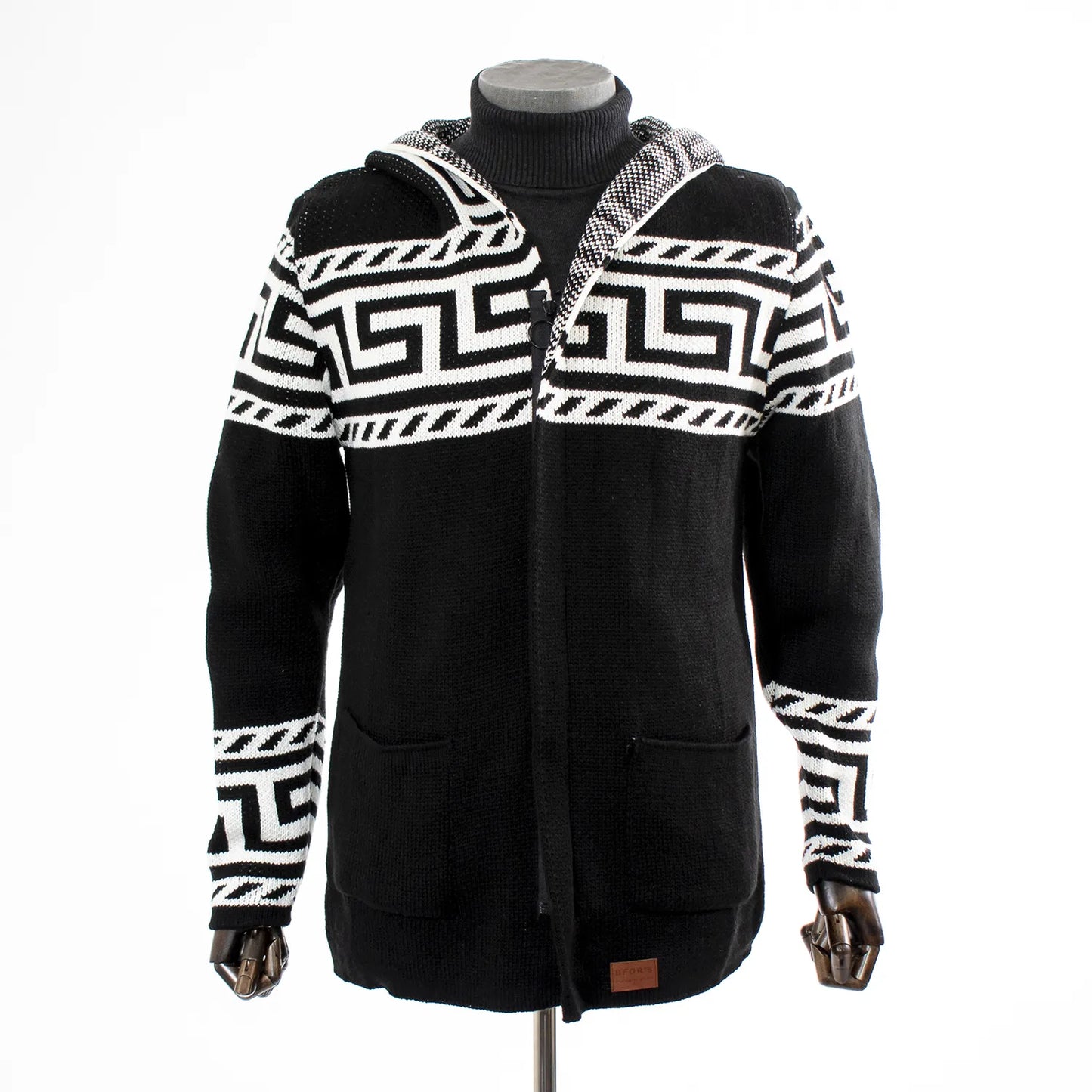 Black Regular-Fit Zip-Up Cardigan