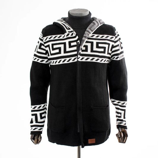 Black Regular-Fit Zip-Up Cardigan