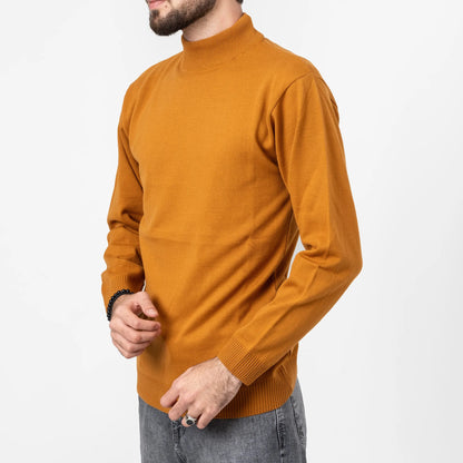 Camel Long Sleeve Mock Turtleneck