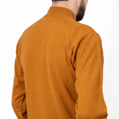 Camel Long Sleeve Mock Turtleneck