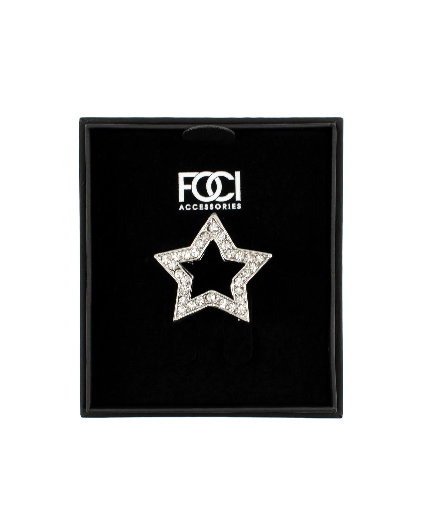 Crystal Contour Star Lapel Pin