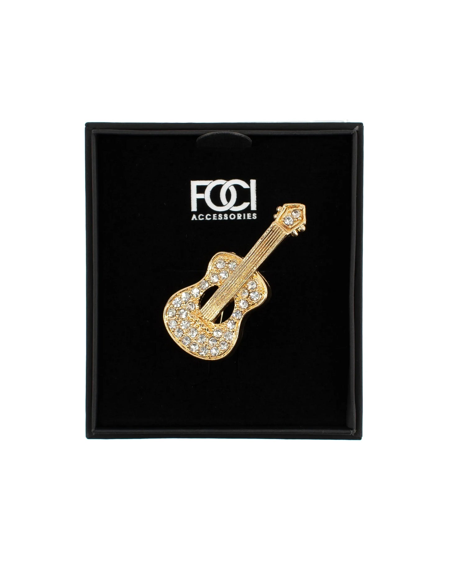 Crystal Guitarron Lapel Pin