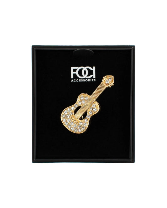 Crystal Guitarron Lapel Pin
