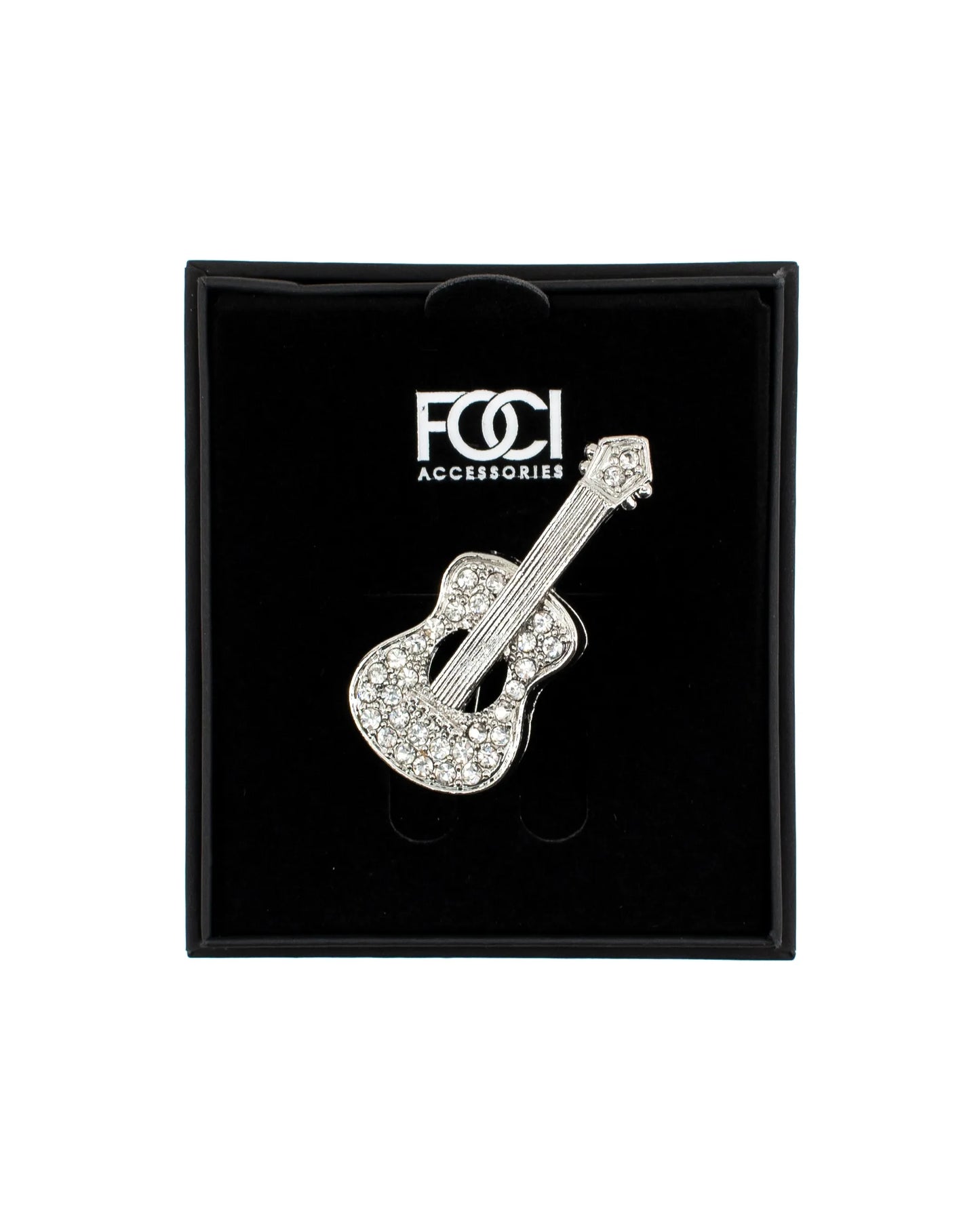Crystal Guitarron Lapel Pin