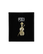 Crystal Violin & Bow Lapel Pin