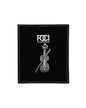 Crystal Violin & Bow Lapel Pin