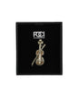 Crystal Violin & Bow Lapel Pin