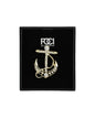 Crystal Anchor Lapel Pin