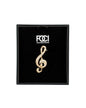 Crystal Treble Clef Lapel Pin