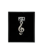 Crystal Treble Clef Lapel Pin
