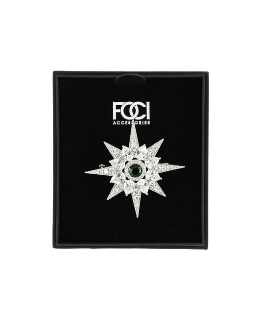 Crystal North Star Lapel Pin