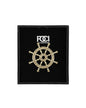 Crystal Helm Wheel Lapel Pin
