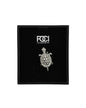 Crystal Turtle Lapel Pin