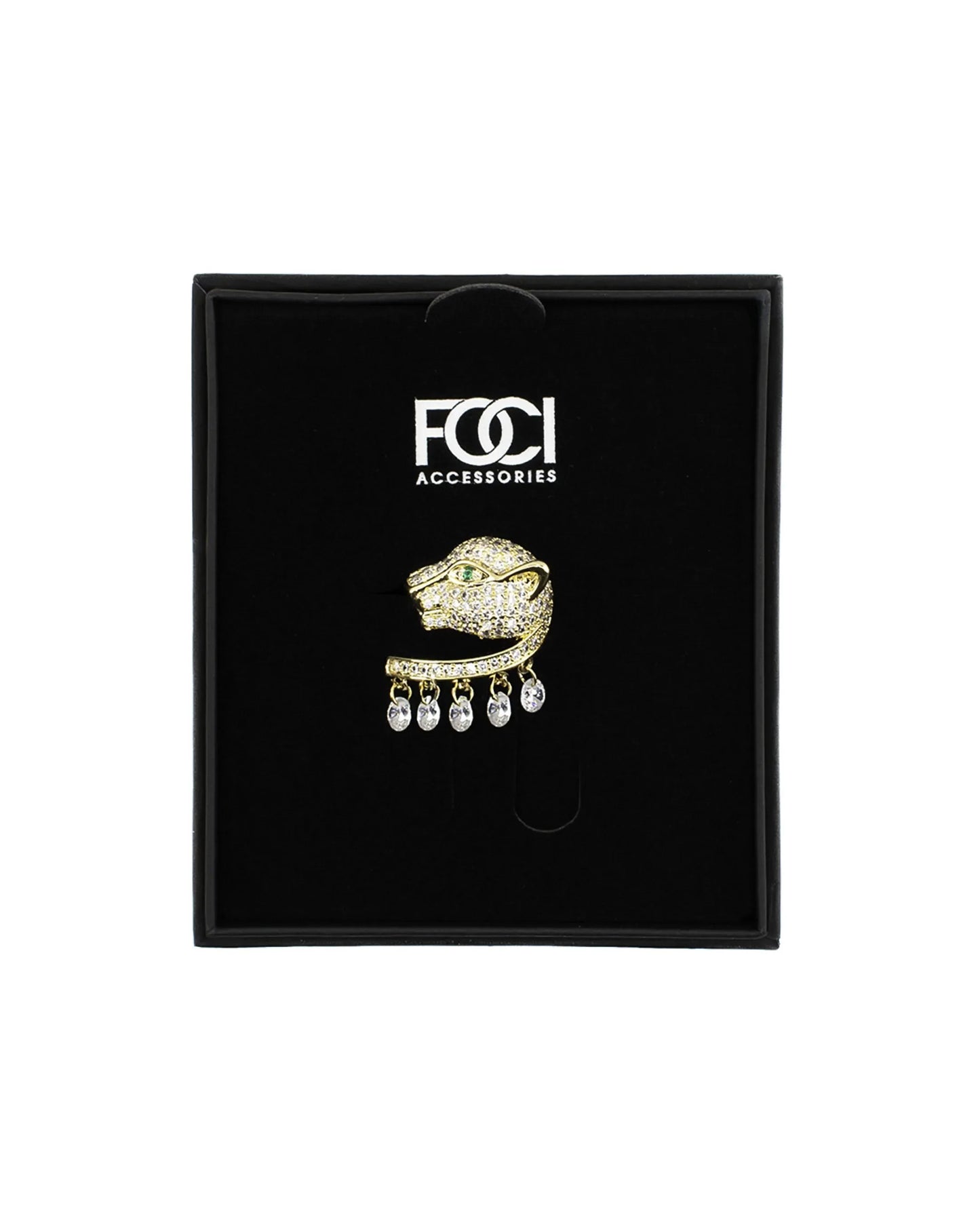 Crystal Cat Lapel Pin
