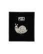 Crystal Snail Lapel Pin