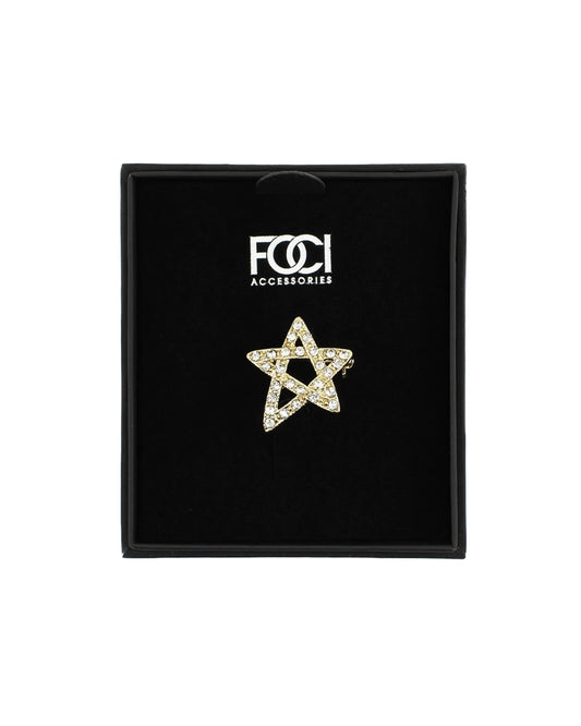 Crystal Freehand Star Lapel Pin