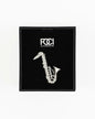 Crystal Tenor Sax Lapel Pin