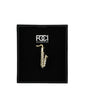 Crystal Alto Sax Lapel Pin