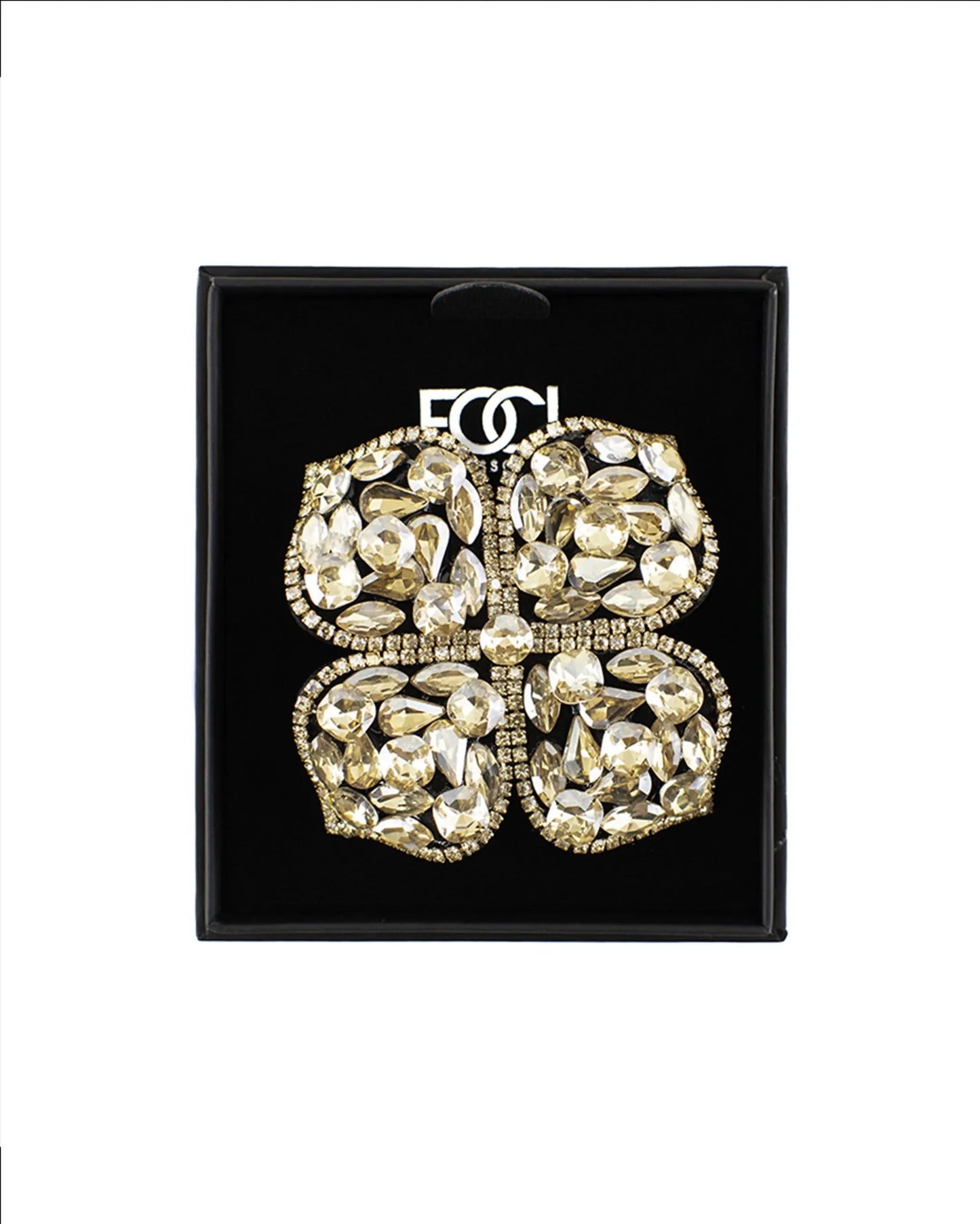 Jeweled Quatrefoil Lapel Pin