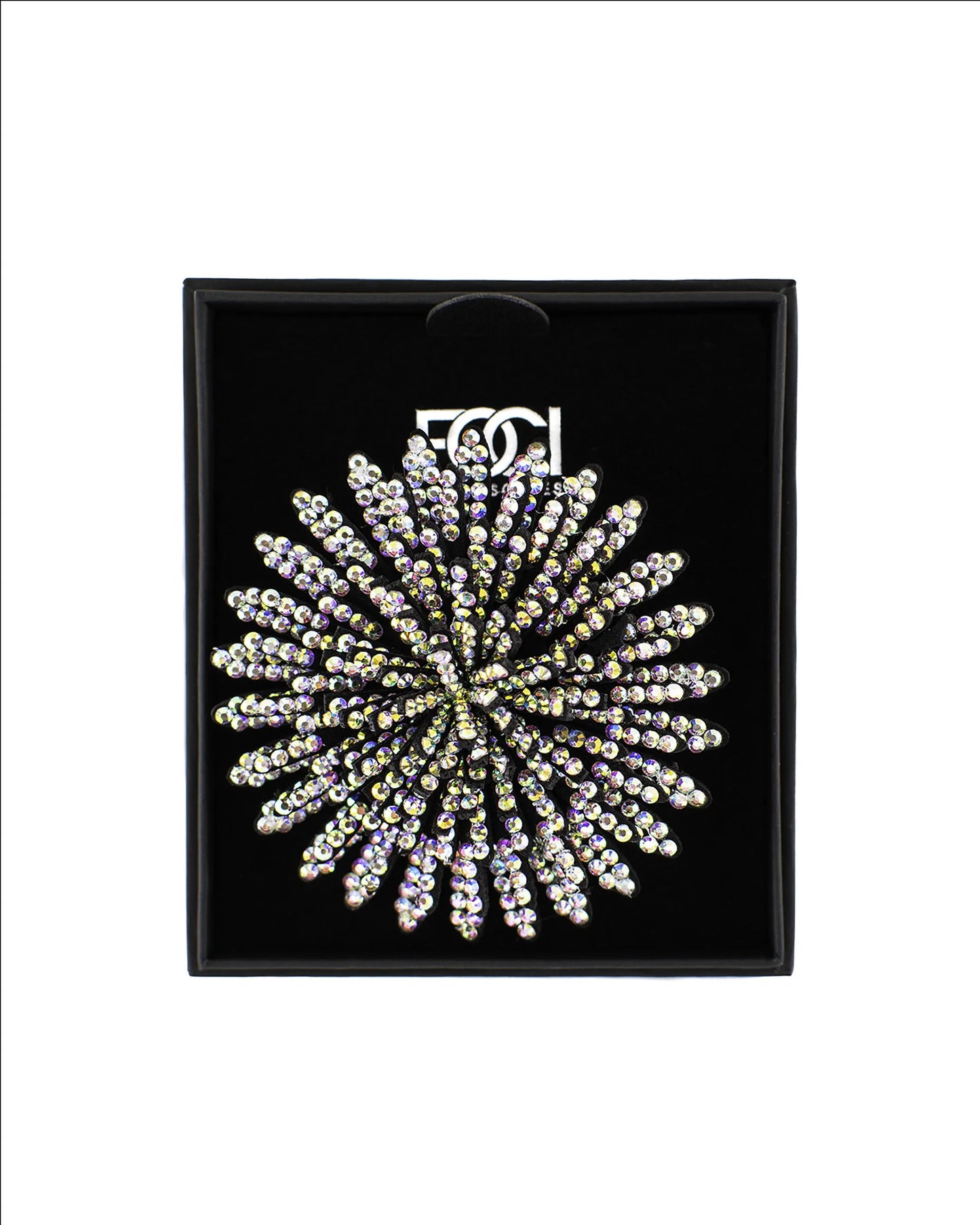 Large Crystal Starburst Lapel Pin