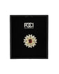 Crimson Sunburst Lapel Pin