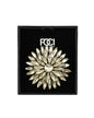 Large Jeweled Sunflower Lapel Pin