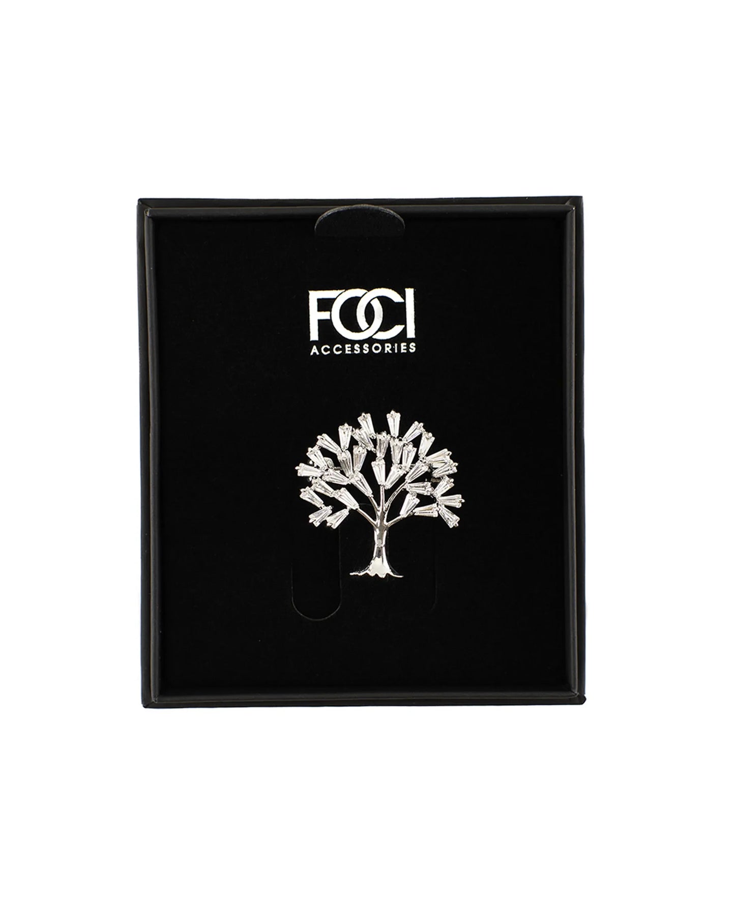 Crystal Tree Lapel Pin
