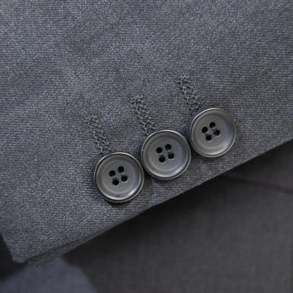 Solid Charcoal Premium 2-Piece European Big & Tall Suit