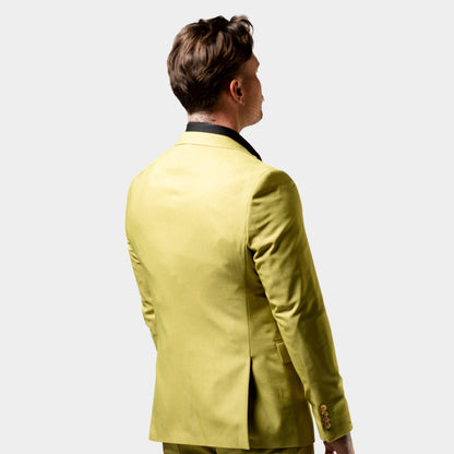 Ezekial | Olive Solid 3-Piece Tailored-Fit Suit